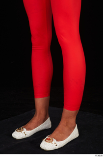 Adelle Sabelle calf casual dressed red leggings white flat ballerinas…